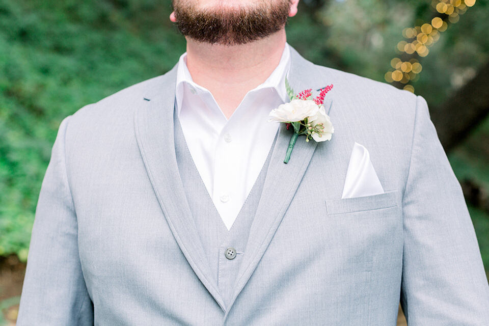 Elegant Sage + Grey Garden Wedding | Friar Tux