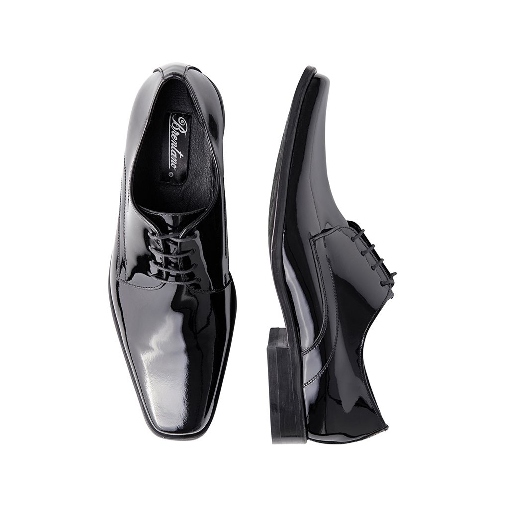 Wet Expensive The Hotel Black Patent Leather Lace Oxford Shoe