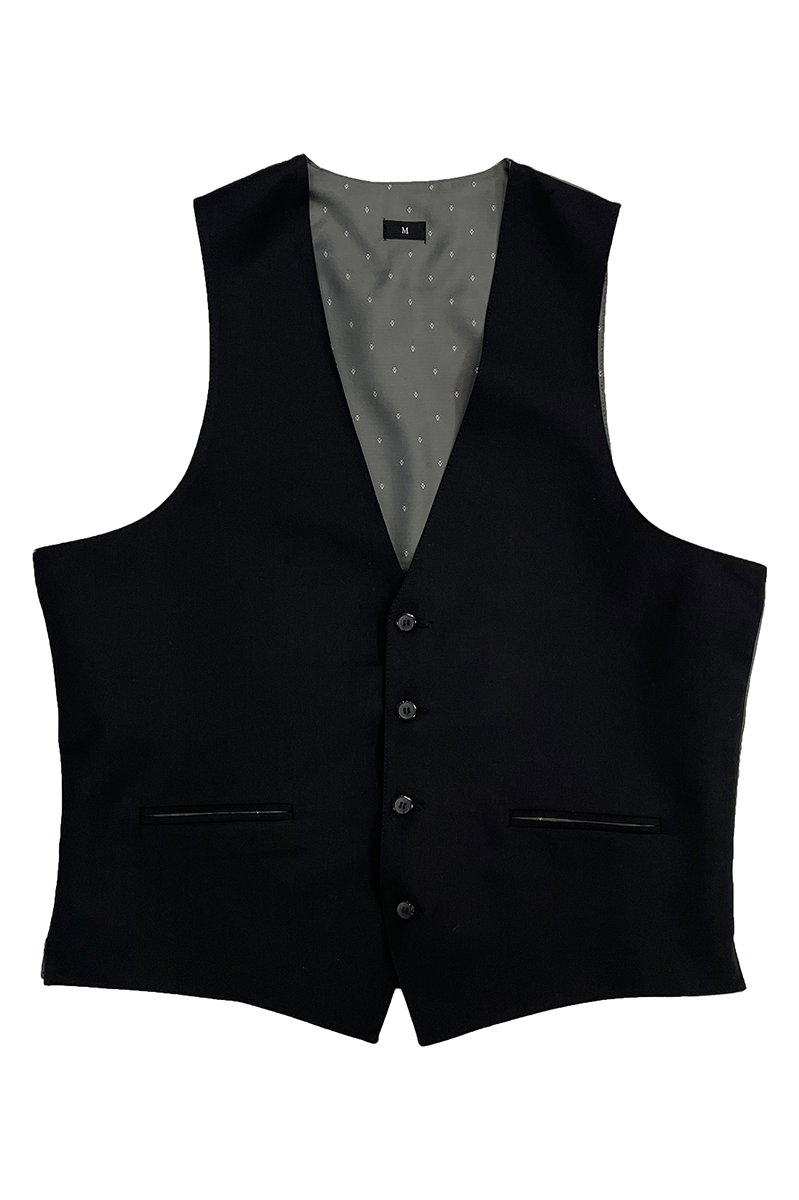 black dress vest