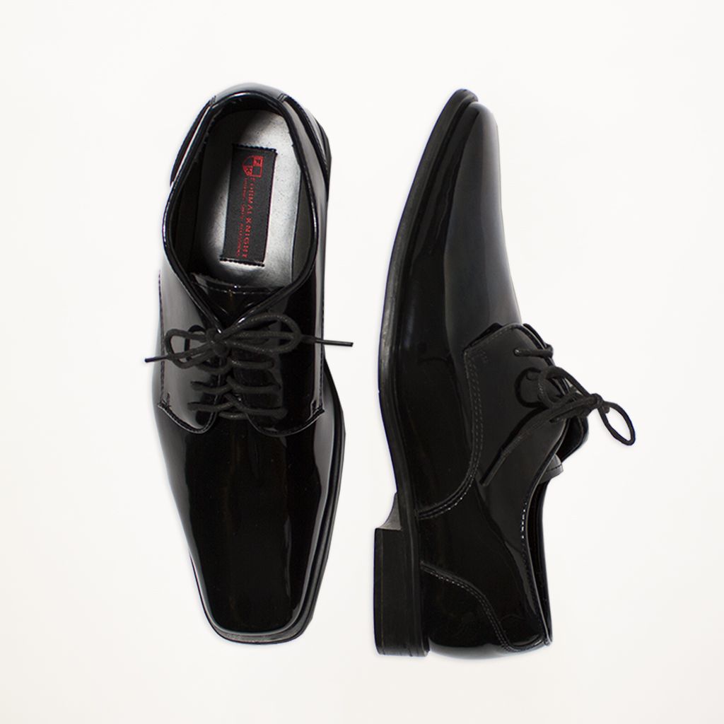 black shiny sneakers