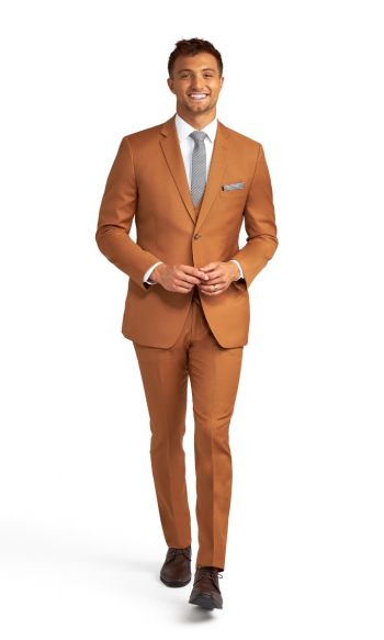 2023 Style Brown Double Breasted Slim Fit Light Brown Suits With Flat  Collar Custom Made For Weddings And Formal Events From Cookfurnace, $84.53  | DHgate.Com