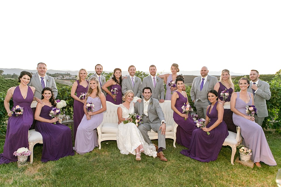 Callaway Vineyard Purple and Grey Wedding